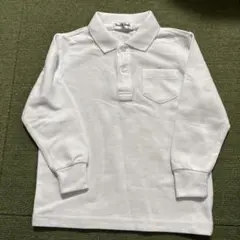 ポロシャツ長袖　110 白