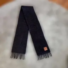 新品未使用 ロエベ マフラー LOEWE - ロエベ LOEWE 美品 マフラー モヘア混 アナグラム グラデ 青