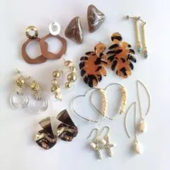 大人可愛いピアス　まとめ売り10点セット　ハンドメイドピアス　パールピアス