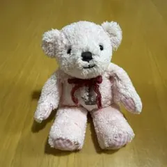 アフタヌーンティー ピンク テディベア ミニぬいぐるみ 王冠チャーム付き　中古品のサムネイル