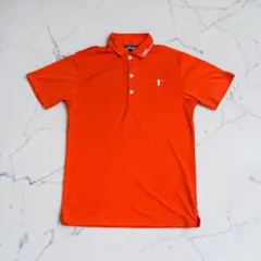 T-MAC GOLF ティーマック ゴルフ　半袖ポロシャツ　首デカロゴ　状態良L