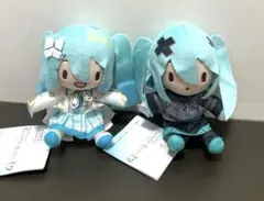 プロセカ　壊れたセカイと歌えないミク　ふわぷちミニぬいぐるみ　覚醒ミク バツミク