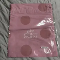 美品‼️John masters organics ノベルティ巾着袋　ピンクドット