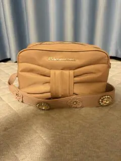 ジルバイジルスチュアート ショルダーバッグ ビジュー ピンクベージュ