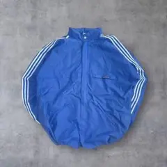 80s adidasアディダスナイロンジャケットLブルー3ラインシティボーイ