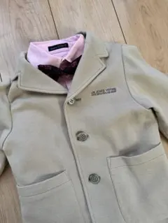 BeBe フォーマルスーツ セット　ベージュ100cm 蝶ネクタイ　男の子入園