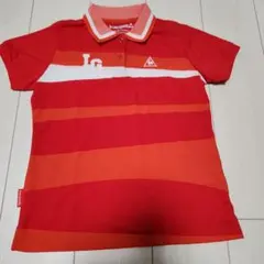 le coq sportif 赤 ストライプ ポロシャツ