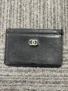 CHANEL ブラックレザー カードケース