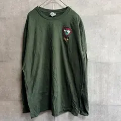 エルエルビーン 長袖Tシャツ 刺繍 クルーネック Ｍ 緑 コットン カジュアルのサムネイル