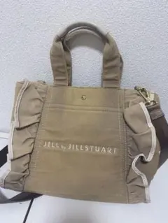 JILL by JILLSTUART フリルトートバッグ大 モカ