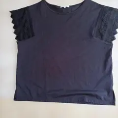 新品GLOBAL WORK ブラック Tシャツ M レース袖