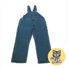 90s 古着 ビッグスミス オーバーオール デニム生地 ゆるダボ W46 L30