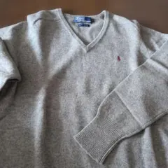 Polo by Ralph Lauren ウール Vネックニット グレーのサムネイル