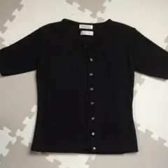 カーディガン タンクトップセット！黒 半袖