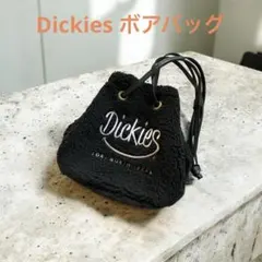 Dickies ボア ショルダーバッグ 黒　冬バッグ　かわいい