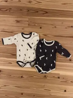 【美品】西松屋　長袖ロンパース　80　星　月　2枚セット