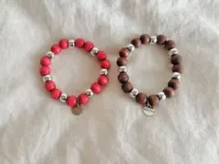 アーリッカ aarikka ブレスレット ウッドビーズ 2個セット