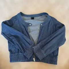 Mサイズ ダークデニム ジップアップジャケット