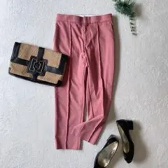 ☆新作！Drawerドゥロワー ピンクコットンギャバパンツ３４ 新品未使用☆ 「Drawer」 パンツ 36 ピンク レディース