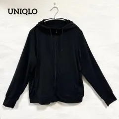 【ユニクロ】エアリズムUVカットフルジップパーカー ブラック黒 L