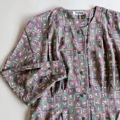used レトロ 小花柄 チェック ブラウス 古着 ヴィンテージ vintage