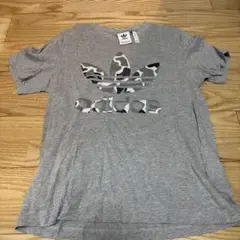 adidas 迷彩ロゴ Tシャツ Mサイズ グレー 028