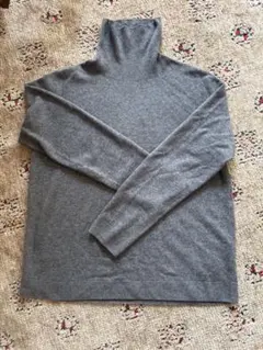 UNIQLOカシミアタートルネックセーター（レディースL）グレー