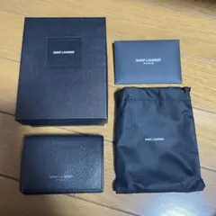 SAINT LAURENT 三つ折り財布 ブラック