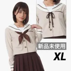 新品未使用⭐️リボン２個セット セーラー服 コスプレ 女子高生 制服 茶色 XL