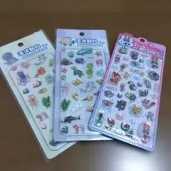 ズートピア&海洋動物ぷくぷくキャンディシール✨3枚セット✨