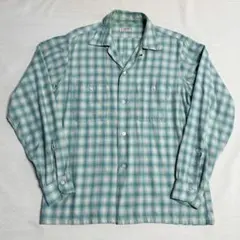 50-60s arrow レーヨンコットン シャドーチェックシャツ