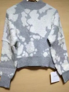 シャギーニット ハイネック アニマル柄風 セーター F