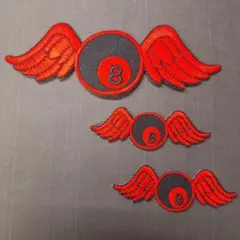 刺繡ワッペン　お買い得セット　８ボールウィング　大　プチ２枚