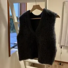 グレー Vネック ニットベスト　ディスコート