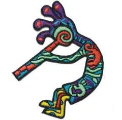 アイロンワッペン ココペリ キャラクター メキシコ カラフル デザイン