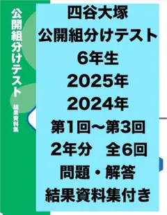 2025年最新】四谷大塚 組分けテスト 6年の人気アイテム - メルカリ
