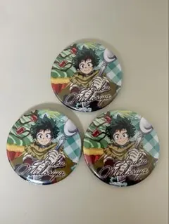 ヒロアカ オープンスクール カップケーキ 缶バッジ 緑谷出久