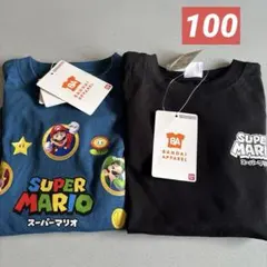 スーパーマリオ　半袖Tシャツ　2枚セット　100cmのサムネイル