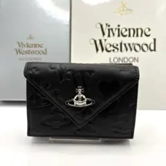 新品・未使用 Vivienne Westwood 三つ折り財 ブラック 匿名配送 - メルカリ