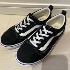 美品　Vans オールドスクール　キッズ ブラック/ホワイト　21.5㎝