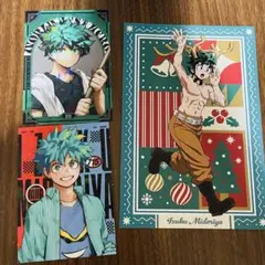 ヒロアカ　緑谷　ポストカード　クリスマスステッカー　ジャンプ　付録　爆豪　轟