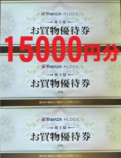 15000円分　迅速発送　ヤマダ電機　株主優待券　株主優待 2