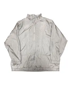 [y2k×ビンテージ] 80s？ XL シルバーグリーンナイロンジャケット