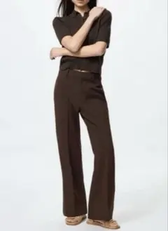 新品！未使用！UNIQLO ユニクロ　スマートフレアパンツ　丈長め　XS