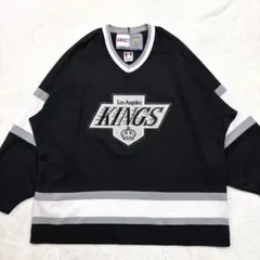 90sカナダ製CCM NHLロサンゼルスキングスKINGSゲームシャツ ホッケー