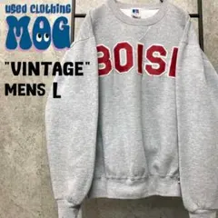 USA製《US古着》ヴィンテージ カレッジ スウェット ロゴ刺繍 メンズL