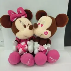 バレンタイン　ミッキー＆ミニー　ぬいぐるみ大