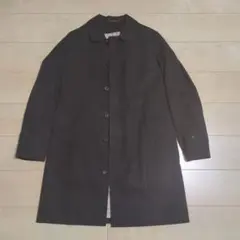 산요 상회 100년 코트 Balmacaan 롱 블랙