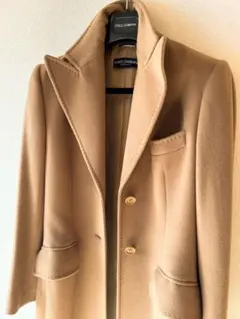 DOLCE & GABBANA キャメル チェスター ロングコート ドルガバ