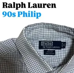 90s Ralph Lauren Philip チェックシャツ 16 34/35